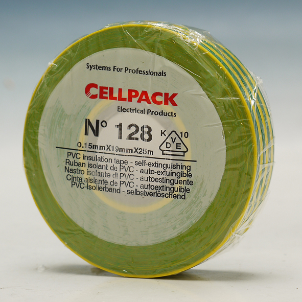CELLPACK TAPE128 19 GG TAPE 19X0.15X25M GE/GR afbeelding 2