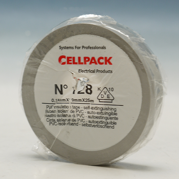 CELLPACK TAPE128 19 GS TAPE 19X0.15X25M GRIJS afbeelding 2