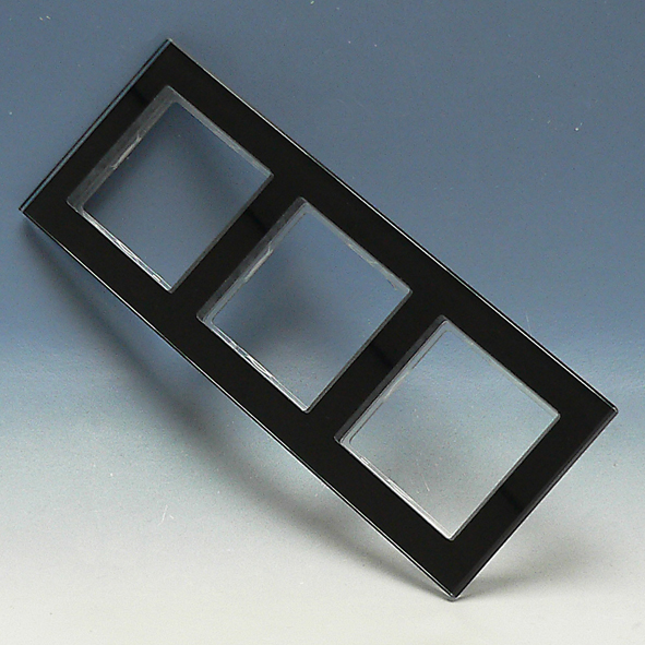 Afdekraam 3v glas zwart ACR afbeelding 2