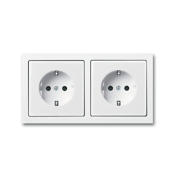 Busch-Jaeger dubbel stopcontact studiowit - Future lineair serie (20-2 EUCJ-184K-503)