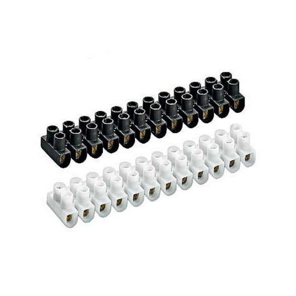 Kroonsteen wit 2,5mm² strip 12 polig