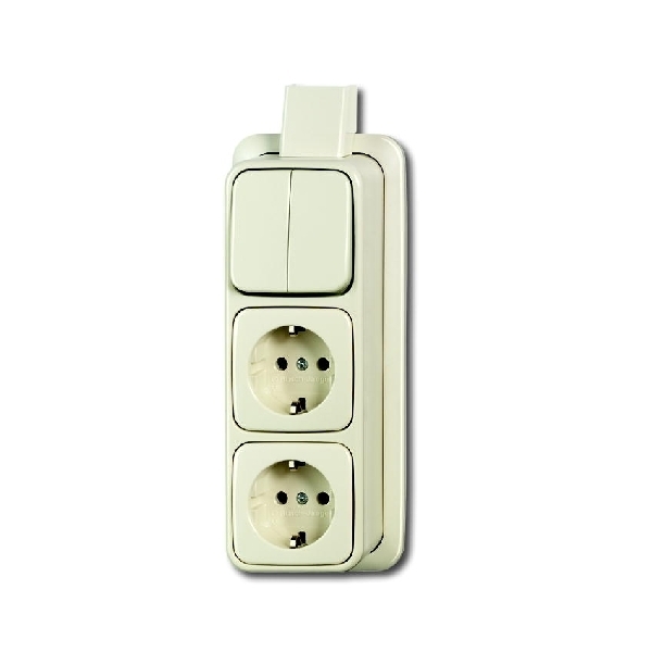 Combi RA 3v serie+plaat opbouw 2601/5/2300/2 EAPJ afbeelding 2
