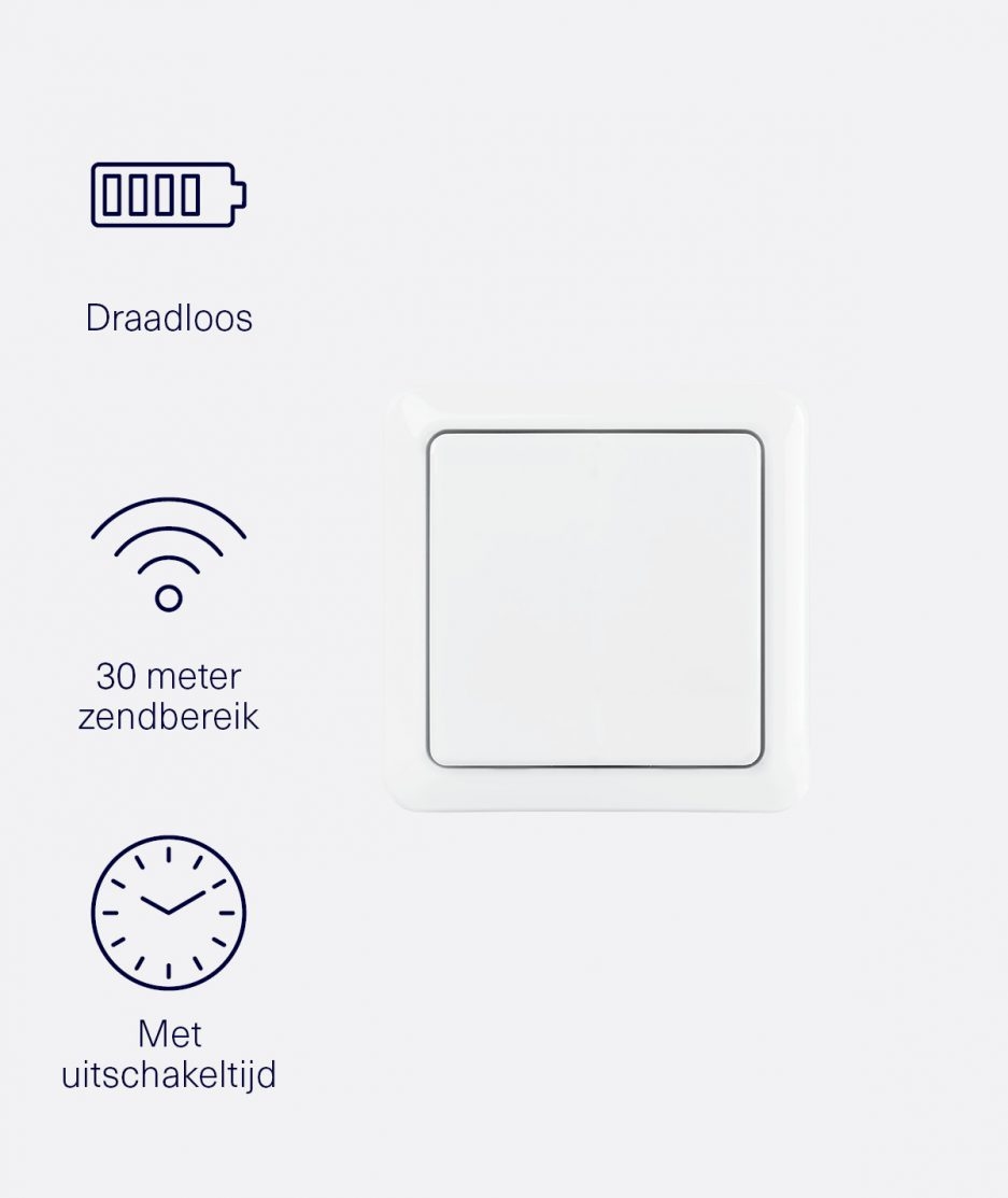 KlikAanKlikUit wandschakelaar RF 1v wit AWST-8800