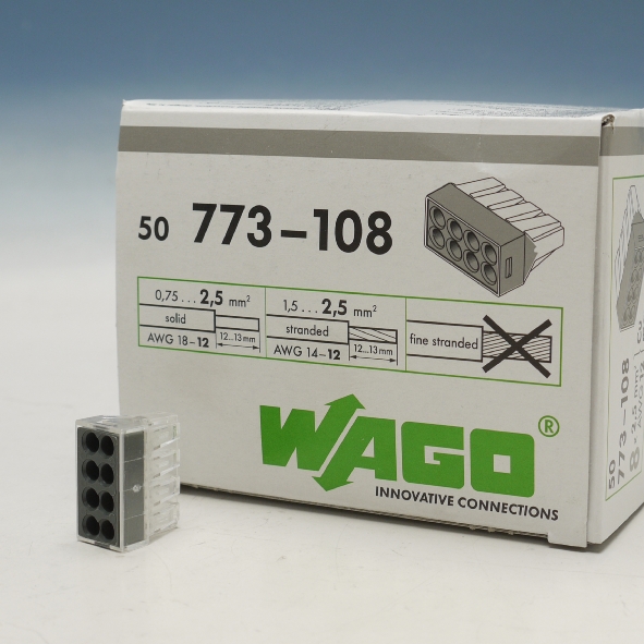 WAGO 773-108 LASKLEM 8V 1-2.5 TRANSP afbeelding 2
