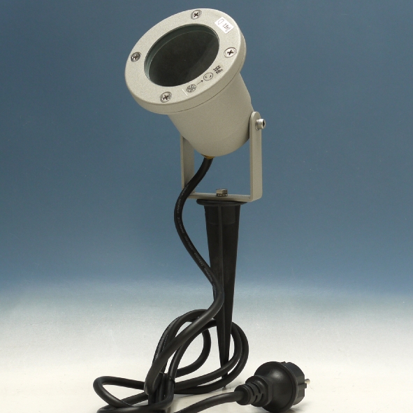 Buitenspot Nautilus 10 inclusief 1,5 meter kabel met stekker GU10 Zilvergrijs