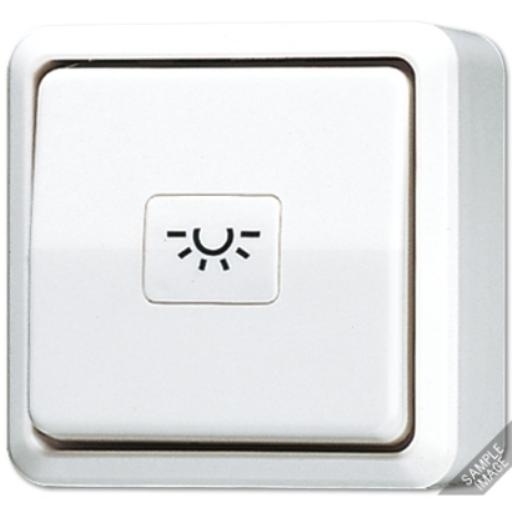Schakelaar opb tip 1P LED crème AP afbeelding 2