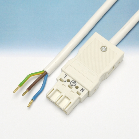 WAGO 771-9993/206-302 KABEL MALE-OP 3M 3X1.5 WIT afbeelding 2