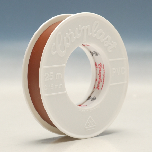PVC-Isolatieband bruin 19mm, 25 meter Coroplast afbeelding 2