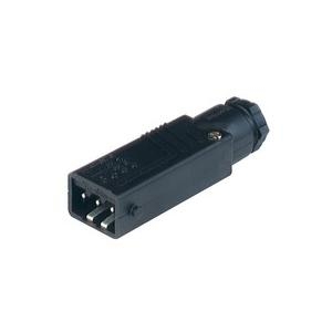 BELDEN STAS 3 N ZWART STEKER 3P+A MALE ZWART