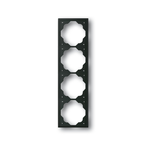Busch-Jaeger Impuls afdekraam 4-voudig mat zwart (2CKA001754A4427) afbeelding 2
