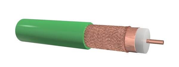 Coax 12 grondkabel 75Ω groen (rol100m) afbeelding 2
