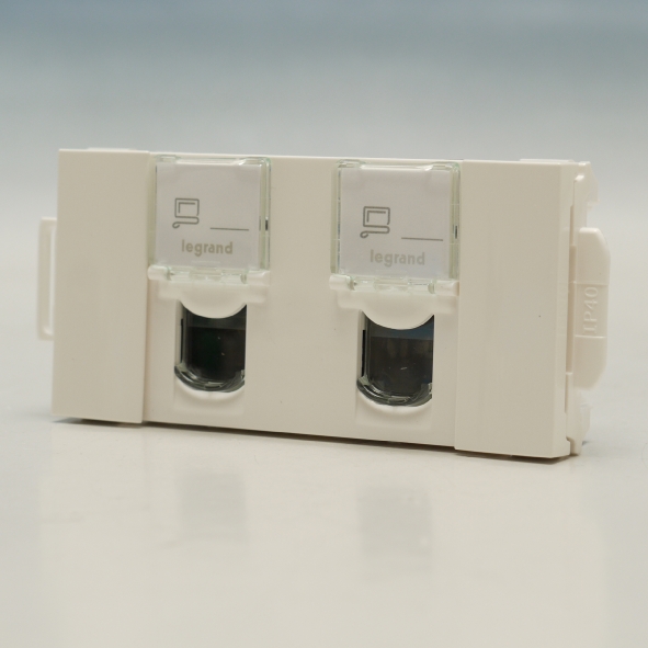 LEGRAND 076544 DATACONN 2XRJ45 C6E UTP WT afbeelding 2