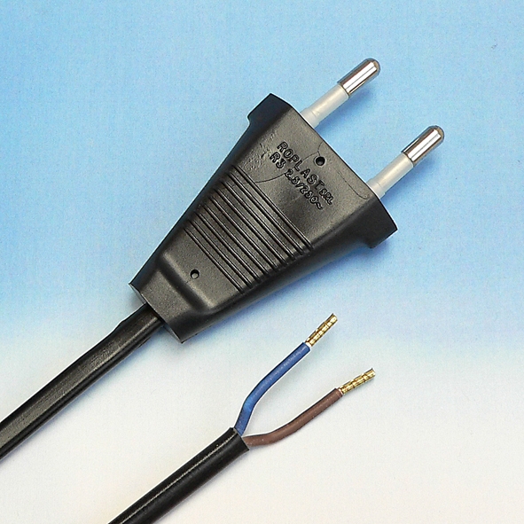 HAKA EURO 2X0.75 ZW 2M AANSLUITSN 2M ZW EURO