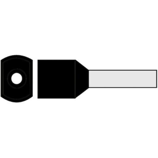 Adereindhuls geisoleerd 0,5mm² wit - per 100 stuks Adereindhuls geisoleerd 0,5mm² wit - per 100 stuks