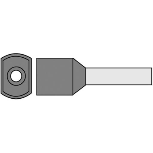 Geïsoleerde TwinAdereindhuls 4qmm Grijs penlengte = 12mm (st