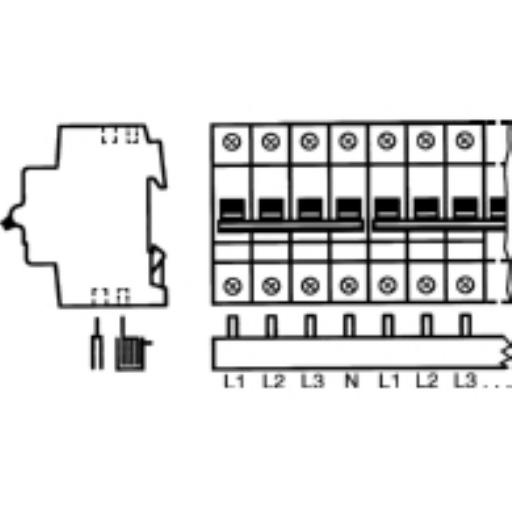ABB PS 4/12/16 KAMRAIL 12MOD +EINDKAPPEN afbeelding 2