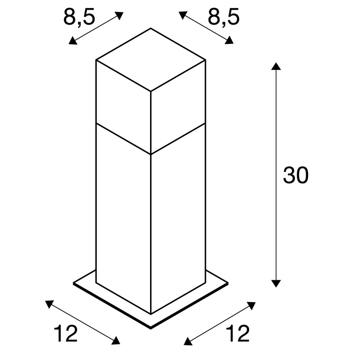 SLV Grafiet armatuur tuinpaal30cm 231215
