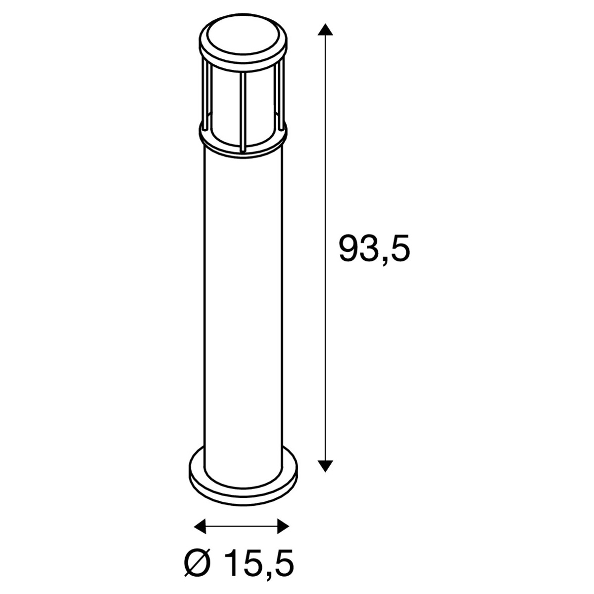 SLV 230465 TUINARM OTOS GL E27 H93 IP43AN afbeelding 2
