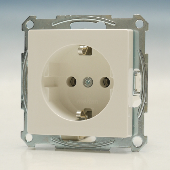 Merten stopcontact enkel polarwit glans 2301-0319 (MTN2301-0319)