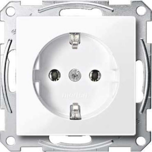 Merten enkel stopcontact wit met steekklemmen (MTN2301-0325)