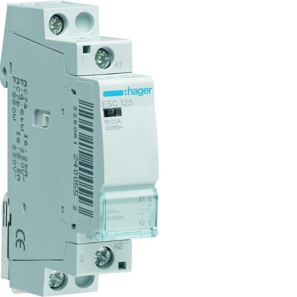 Hager Magneetschakelaar 25A 1M 230VAC ESC125 afbeelding 2