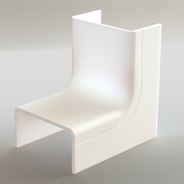 Binnenbocht wit  25X13 Systeem 25 wit Canalit CS25 BI W