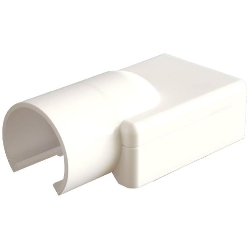 Verloopmof wit van ronde 16mm naar platte buis Canalit CS25 afbeelding 2