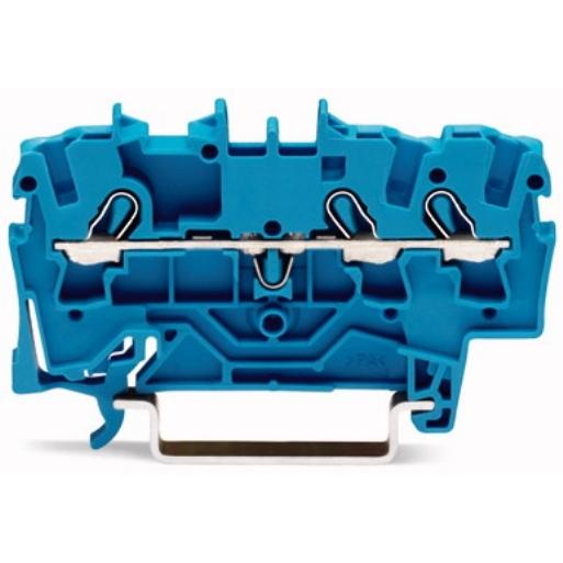 WAGO 2002-1304 RAILKLEM TOPJS 3-DR 2.5MM BL afbeelding 2