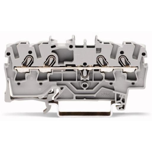 WAGO 2002-1401 RAILKLEM TOPJS 4-DR 2.5MM GR afbeelding 2