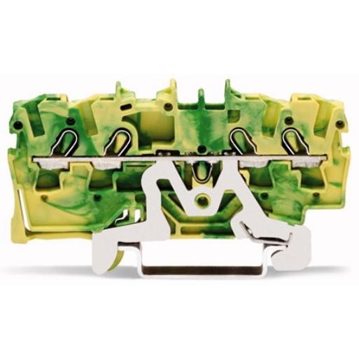 WAGO 2002-1407 RAILKLEM TOPJS 4-DR 2.5MM GRGE afbeelding 2