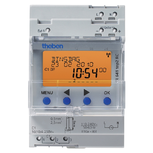 THEBEN TR 641 TOP2 RC KLOK DIG 1KAN JR/ASTRO 230V afbeelding 2