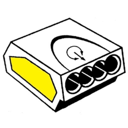 KLEMKO LK2.5-4V-TR LASKLEM 4P 0.75-2.5 TRANSP afbeelding 2