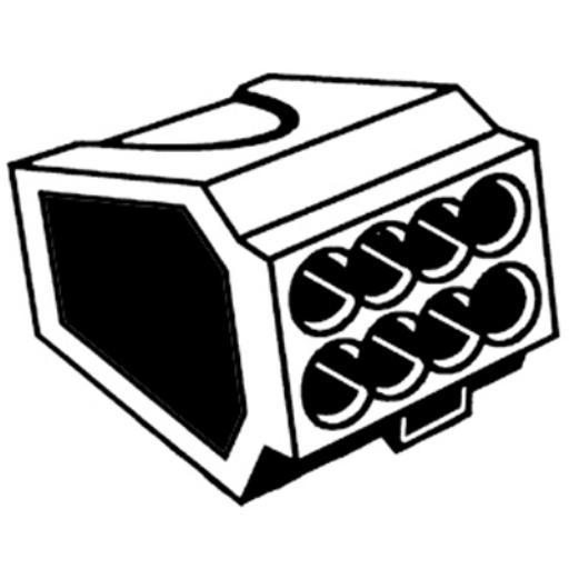 KLEMKO LK2.5-8V-TR LASKLEM 8P 0.75-2.5 TRANSP afbeelding 2
