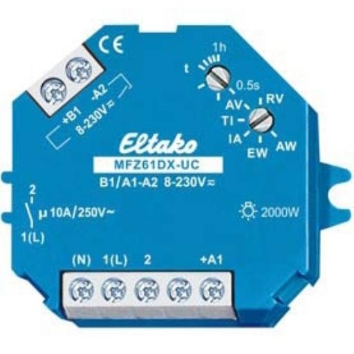 ELTAKO MFZ61DX-UC TIJDRELAIS 1M 10A 250 V AC afbeelding 2