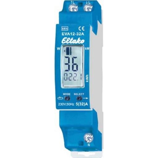 Eltako EVA12-32A KWH meter met display energiemeter afbeelding 2
