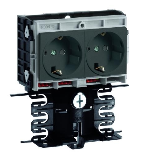 Outlet 2xWCD+RA SL 80mm RAL9011 zwart