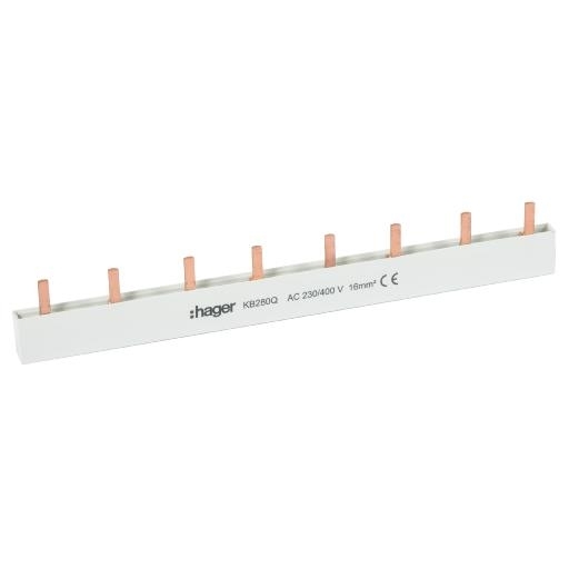 Hager Kamrail stift 4x1-P+N 80A 16mm² voor lastscheider KB280Q afbeelding 2