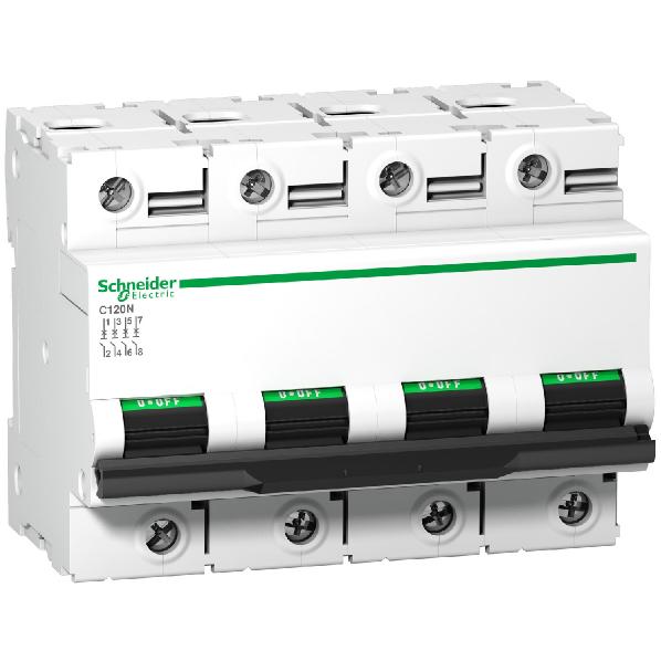 SCHNEIDER A9N18392 AUTOMAAT D-KAR 4P 100A C120N afbeelding 2