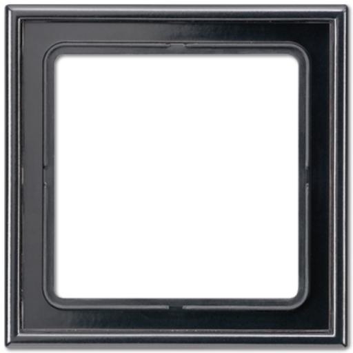 Afdekraam 1v duroplast zwart LS