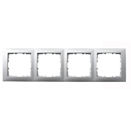 Berker S1 afdekraam 4-voudig aluminium mat 10149939 afbeelding 2