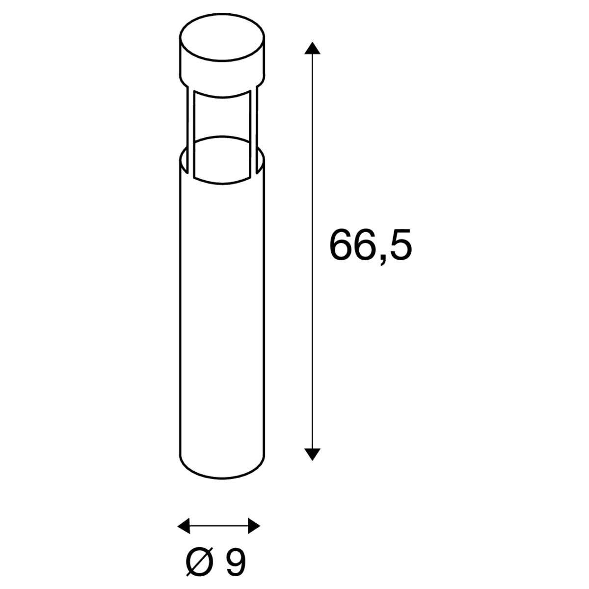 SLV Slots 65 paalarmatuur LED 9W antraciet