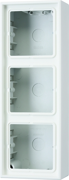 Opbouwbehuizing 3v + afdekraam alpinewit LS