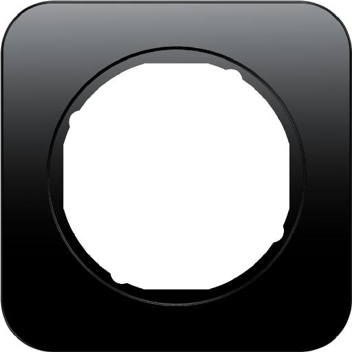 Berker R.1 Afdekraam 1-voudig Zwart 10112145 afbeelding 2