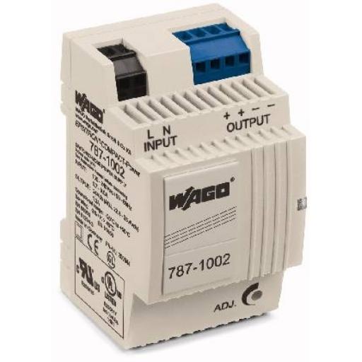 WAGO 787-1002 VOEDING 230VAC 24VDC 1.3A DINR afbeelding 2