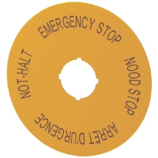 EATON M22-XAK13 TEKSTSCHILD ROND STOP DE FR NL afbeelding 2