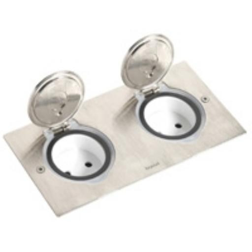 LEGRAND 089702 VLOERDOOS 2V LEDIG KLAPDEKSEL