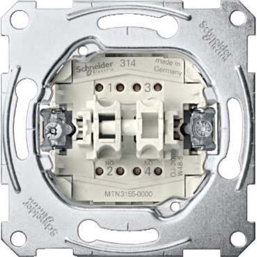 Merten serie-impulsschakelaar met 2x maakcontact MTN3155-0000