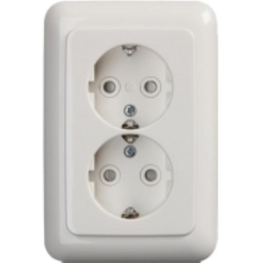 Mutlusan Candela 2-fach Rahmen vertikal weiss für 2 Module