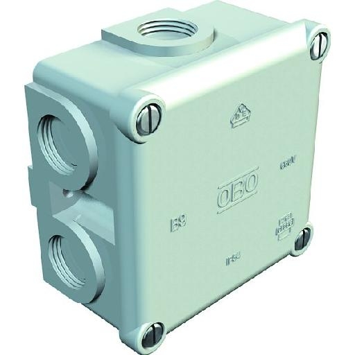 OBO B 9 B M KABELDOZEN 82X82X46 LICHTGRIJS afbeelding 2