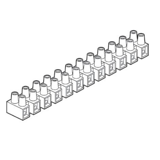 Kroonstrip 110°C 12-polig 6mm² wit 106 afbeelding 2